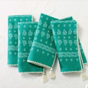 NWT 2 Sets of 4!!! JUNGALOW X OPALHOUSE Shell Stitch Napkins